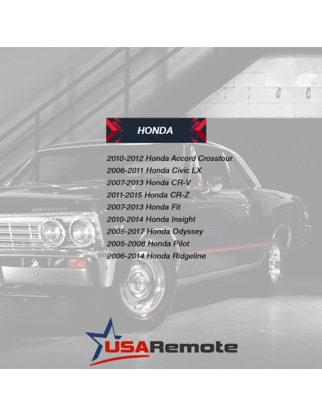 Carcasa de Control Remoto Honda USARemote 3 Botones Sin Corte
