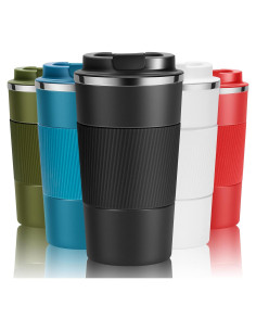 Taza de café de viaje YINJOYI 380ml acero inoxidable a prueba de fugas