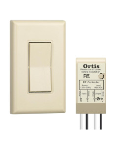 Kit Interruptor Inalámbrico Ortis 91.44m, Sin Cableado, Marfil