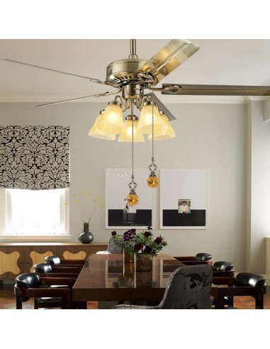 Cadenas de Tirón de Cristal Ámbar Longsheng - 2 Piezas 30CM