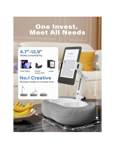 Soporte de almohada para tablet TAZENI modelo BZ-01 gris