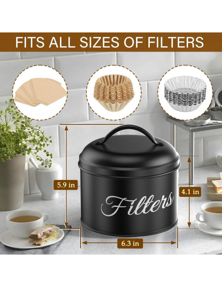 Soporte para Filtros de Café YOAEAILY Grande Negro 5L