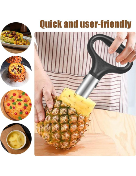 Cortador y Rebanador de Piña Cook Guy - Acero Inoxidable Cortador y Rebanador de Piña Cook Guy - Acero Inoxidable