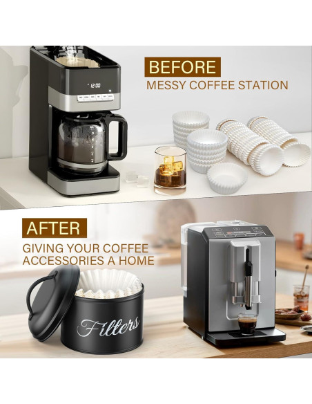 Soporte para Filtros de Café YOAEAILY Grande Negro 5L