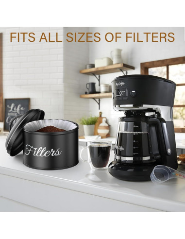 Soporte para Filtros de Café YOAEAILY Grande Negro 5L