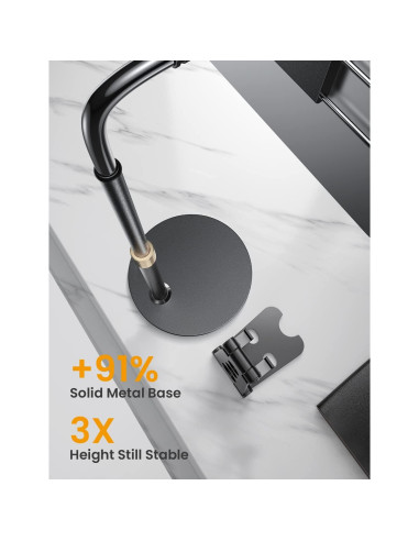 Soporte para iPad LISEN LE785 ajustable 4.7-15.6" negro