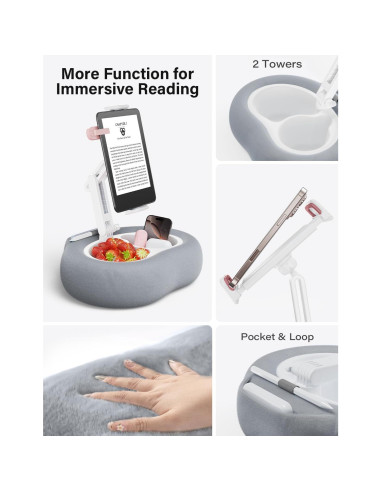 Soporte de almohada para tablet TAZENI modelo BZ-01 gris