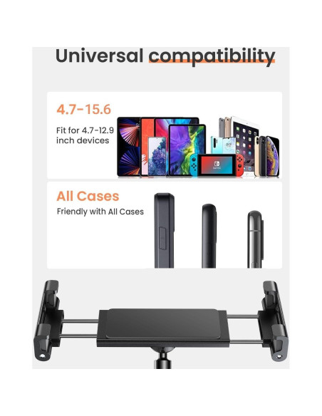 Soporte para iPad LISEN LE785 ajustable 4.7-15.6" negro