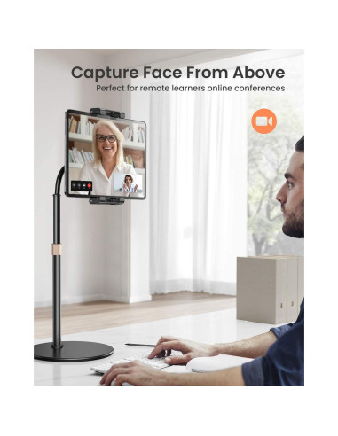 Soporte para iPad LISEN LE785 ajustable 4.7-15.6" negro