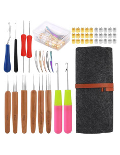 Juego de Ganchos de Crochet para Dreadlocks QMNNMA 48 Pcs