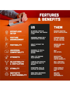 Soporte Portátil Steepy para Laptop - Ajustable 3 Alturas 2