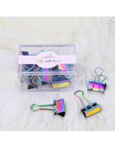 Clips de Papel Decorativos MultiBey Arcoíris 25mm - 10 Piezas 2