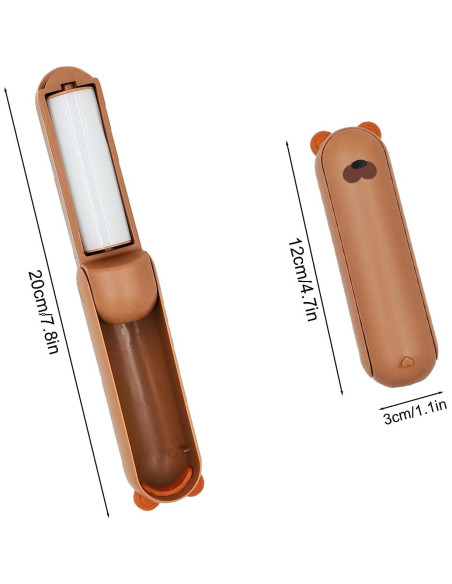 Rodillo de Pelusa Reutilizable Plalely Oso Mini 59g