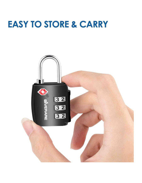 2 Candados de Equipaje GIVERARE TSA551 Combinación 3 Dígitos