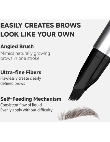 Lápiz de Cejas Unicos Coco, Impermeable, 24hrs Duración