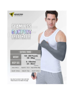 Mangas de Protección Solar UV Newbyinn 2 Pares Beige 2