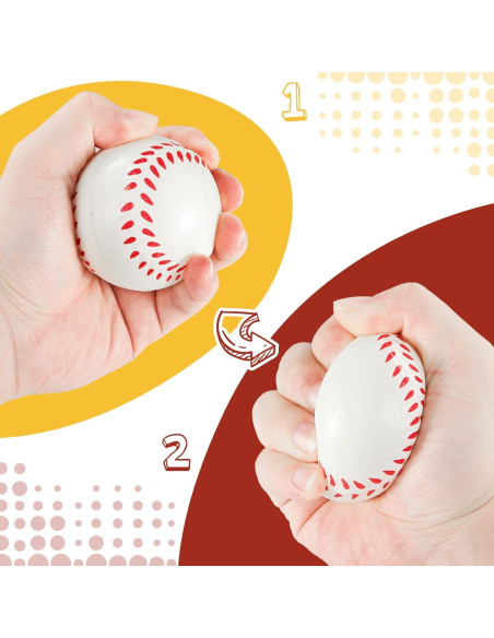 LovesTown 20 Pelotas de Béisbol de Espuma Antiestrés 6.35 cm