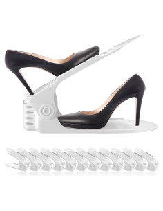 Organizador de Zapatos NVGSN 12 Paquete Doble Capa Blanco