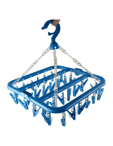 Perchero Clip Plegable Groupcow Azul 32x32 cm