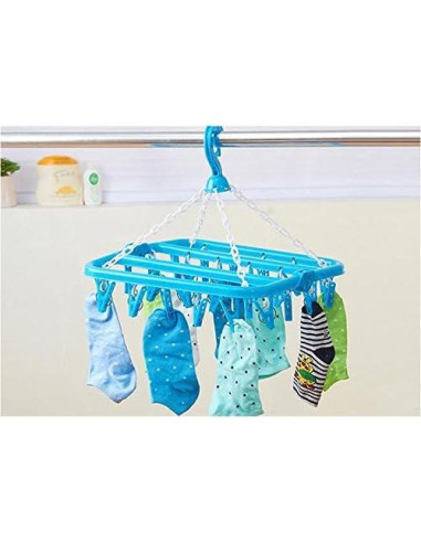 Perchero Clip Plegable Groupcow Azul 32x32 cm