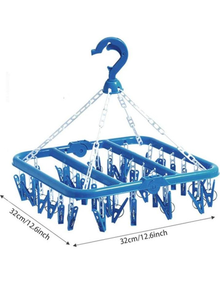 Perchero Clip Plegable Groupcow Azul 32x32 cm