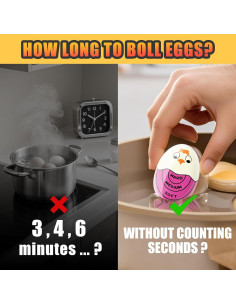 Temporizador de Huevos FOREV Color Púrpura 2 Piezas 2