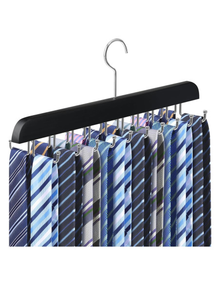 Perchero de Corbatas Fitnice de Madera Antideslizante 20 Ganchos