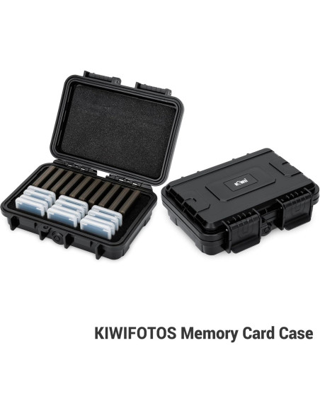 Estuche KIWIFOTOS para 22 Tarjetas SD y CF IP67 Impermeable