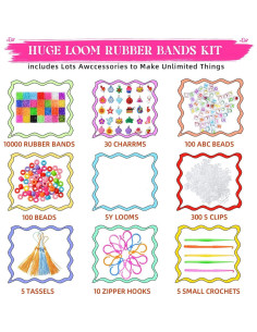 Kit de Pulseras de Goma JIYAKO 11000+ con 10000 Bandas 2