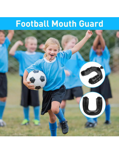 2 Pack Protector Bucal Deportivo MESUADESI Negro para Fútbol y Más 2