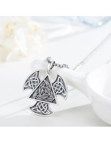 Collar Vikingo 925 Plata Esterlina Nudo Celta 28mm