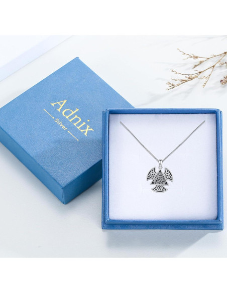 Collar Vikingo 925 Plata Esterlina Nudo Celta 28mm