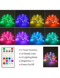 Luces de Hadas LED Multicolores 5m con Control Remoto 2