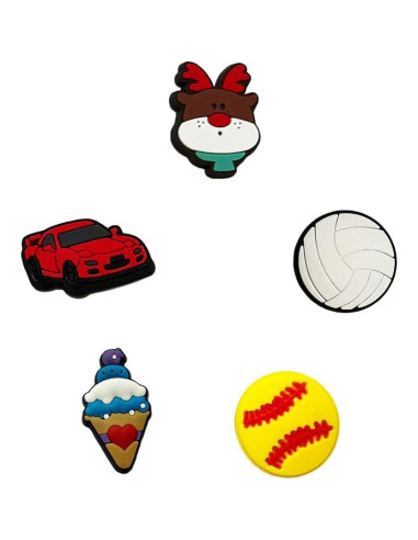 30 Piezas Encantos de PVC para Decoración de Zapatos