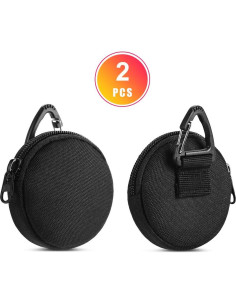 Monedero Táctico Pequeño 900D Nylon con Llavero - 2PCS Negro 2
