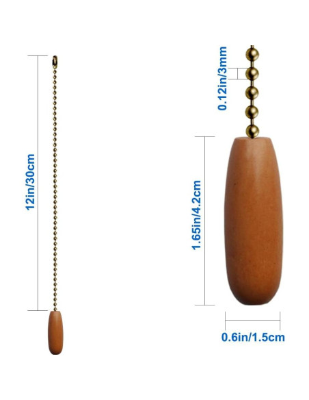 Paquete de 4 Cadenas de Tirador Aeknewo 30.48 cm Bronce