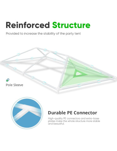 Carpa Quictent 3x6m para Fiesta con Paredes Removibles