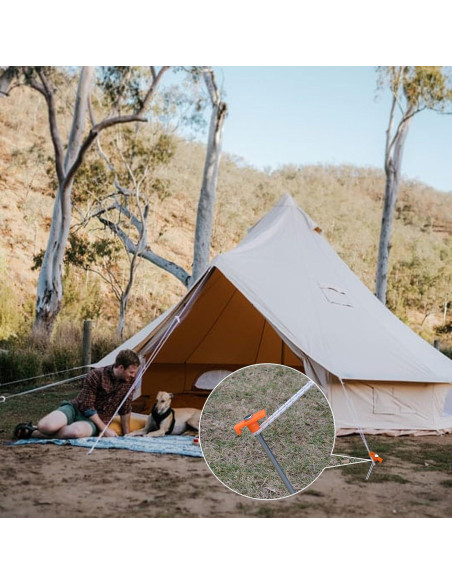 12 Estacas de Camping AVOFOREST 18 cm Antioxidante Naranja