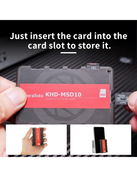 Kiorafoto KHD-MSD10 Caja Almacenamiento 10 Tarjetas Micro SD
