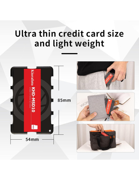 Kiorafoto KHD-MSD10 Caja Almacenamiento 10 Tarjetas Micro SD