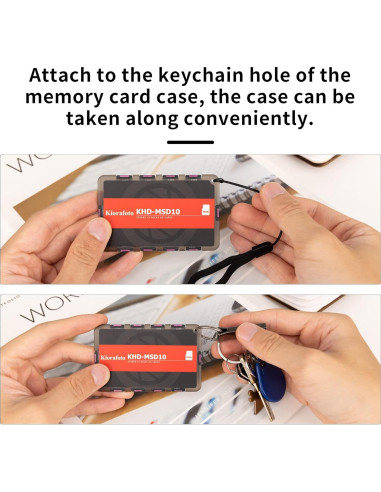 Kiorafoto KHD-MSD10 Caja Almacenamiento 10 Tarjetas Micro SD