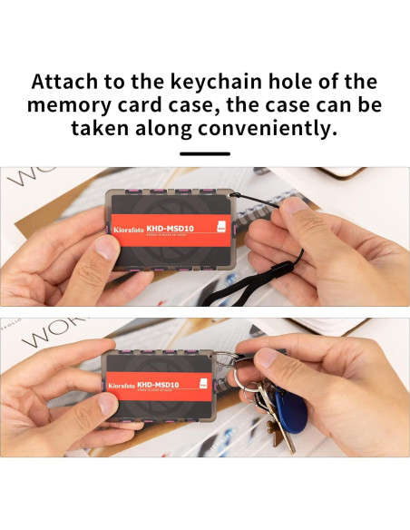 Kiorafoto KHD-MSD10 Caja Almacenamiento 10 Tarjetas Micro SD