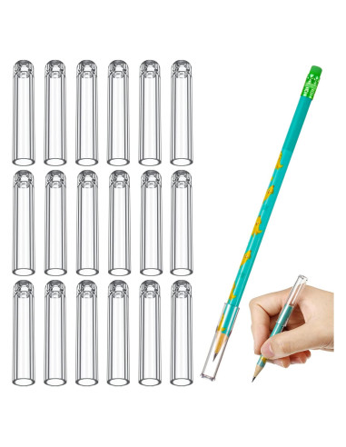 Spakon 18 Tapas de Lápiz Transparentes para Regreso a Clases