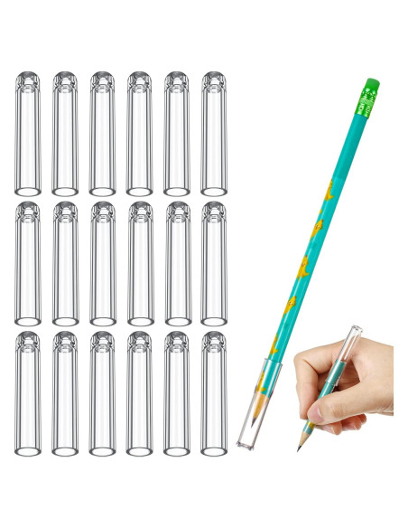 Spakon 18 Tapas de Lápiz Transparentes para Regreso a Clases