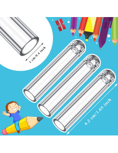 Spakon 18 Tapas de Lápiz Transparentes para Regreso a Clases 2