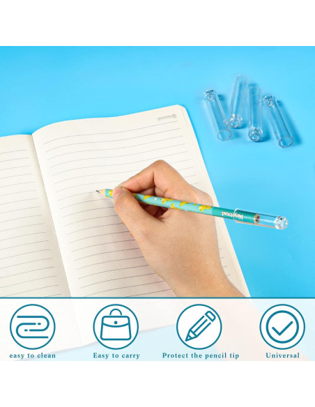 Spakon 18 Tapas de Lápiz Transparentes para Regreso a Clases