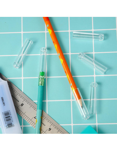 Spakon 18 Tapas de Lápiz Transparentes para Regreso a Clases