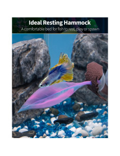 Hamaca de Hoja Uniclife para Betta - Silicona Rosa 15.87x23.74cm 2