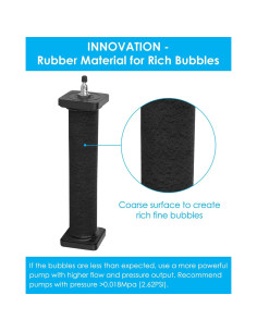 Piedra de Aire para Acuario AquaMiracle 20cm Goma Anti-Bloqueo 2