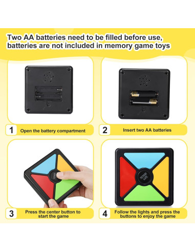 Juego de Memoria Iluminado Silipull 6 Pcs Portátil 10.5 cm